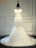 Gorgeous Mermaid Wedding Dress,Crystal Lace Bridal Dress,WD00374