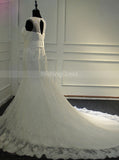 Gorgeous Mermaid Wedding Dress,Crystal Lace Bridal Dress,WD00374