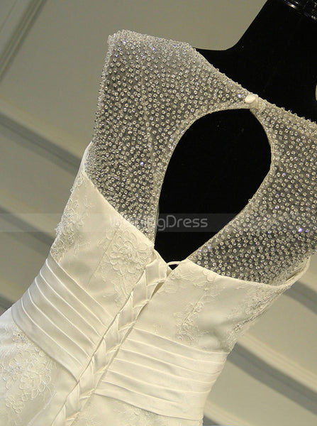 Gorgeous Mermaid Wedding Dress,Crystal Lace Bridal Dress,WD00374