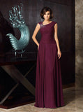 Grape Mother of the Bride Dresses,Chiffon Long Mother of the Bride Dress,MD00034