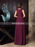 Grape Mother of the Bride Dresses,Chiffon Long Mother of the Bride Dress,MD00034