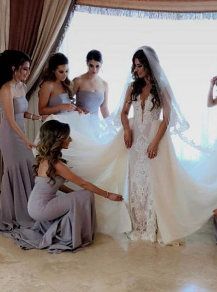 Gray Bridesmaid Dress,Mermaid Strapless Bridesmaid Dress,Modern Bridesmaid Dress,BD00066, US24W / Red Gray Bridesmaid Dress,Mermaid Strapless Bridesmaid Dress,Modern Bridesmaid Dress,BD00066, US24W / Red