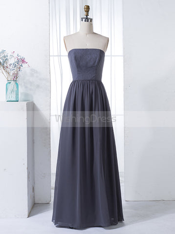 products/gray-strapless-bridesmaid-dress-long-bridesmaid-dress-chiffon-lace-bridesmaid-dress-bd00149-1.jpg