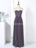 Grey Bridesmaid Dresses,Chiffon Bridesmaid Dress,Bridesmaid Dress with Straps,BD00301