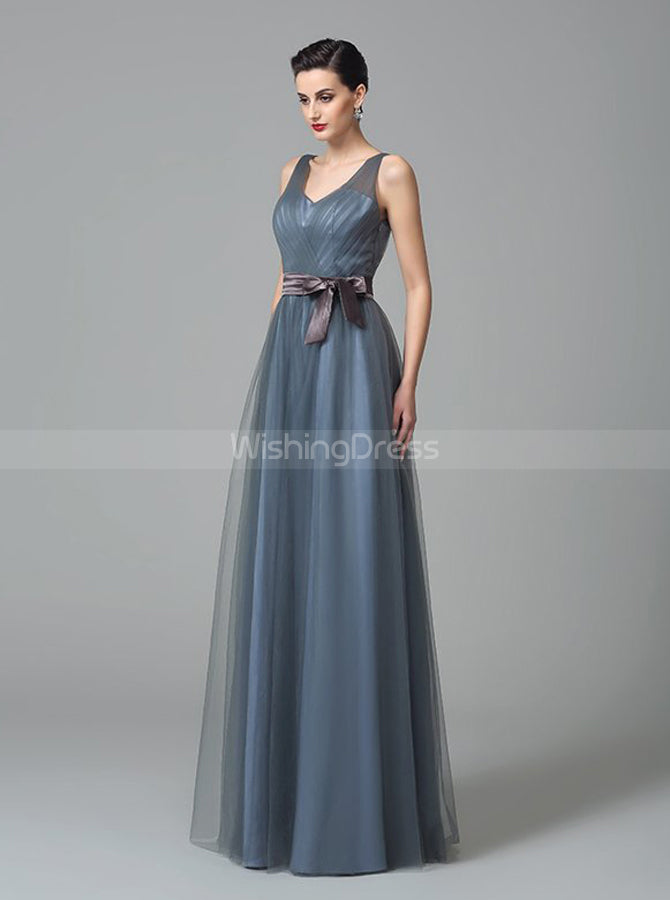 Grey Bridesmaid Dresses,Tulle Bridesmaid Dress,Long Bridesmaid Dress,BD00233, US6 / Dark Navy Grey Bridesmaid Dresses,Tulle Bridesmaid Dress,Long Bridesmaid Dress,BD00233, US6 / Dark Navy