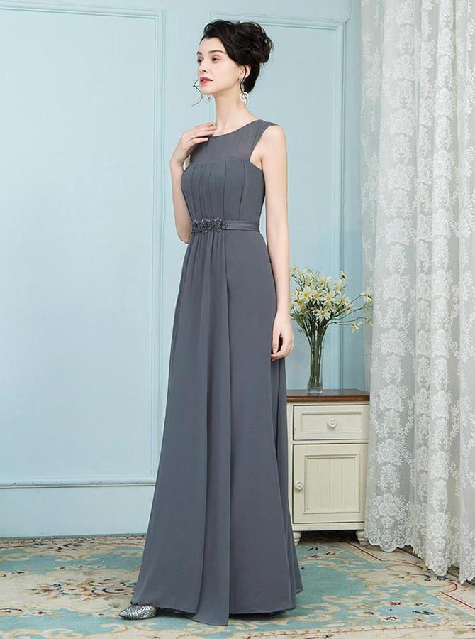Grey Mother of the Bride Dresses,Chiffon Mother Dress,Long Mother Dresses,MD00003, US2 / Dark Navy Grey Mother of the Bride Dresses,Chiffon Mother Dress,Long Mother Dresses,MD00003, US2 / Dark Navy