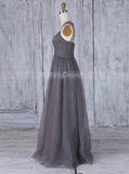 Grey Tulle Bridesmaid Dresses,Elegant Prom Dress,BD00358