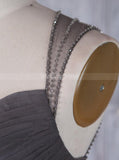 Grey Tulle Bridesmaid Dresses,Elegant Prom Dress,BD00358