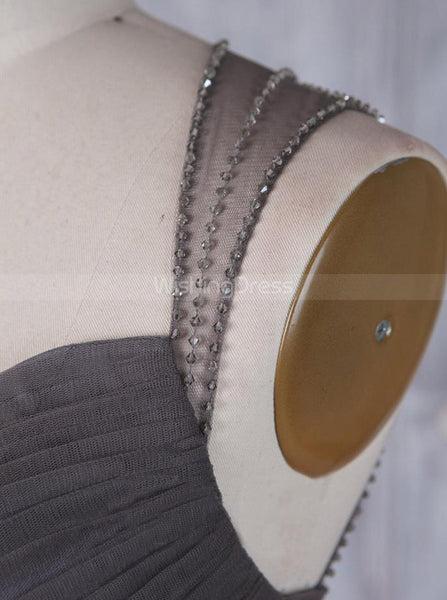 Grey Tulle Bridesmaid Dresses,Elegant Prom Dress,BD00358