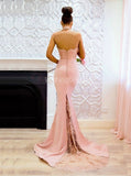 Halter Prom Dresses,Mermaid Bridesmaid Dress Open Back,PD00406