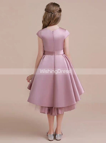 pink cocktail dresses for juniors Pink Satin Junior Prom Dress,Short Junior Party Dress,Cute Junior Bridesmaid Dress,JB00044, J4 / Grape