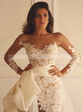 High Low Wedding Dress,Beach Wedding Dress,Wedding Dress with Sleeves,Lace Bridal Dress,WD00265
