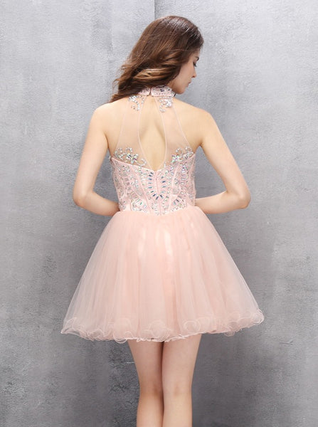 High Neck Homecoming Dresses,Elegant Homecoming Dress,Blush Homecoming Dress,HC00064, US10 / Burgundy High Neck Homecoming Dresses,Elegant Homecoming Dress,Blush Homecoming Dress,HC00064, US10 / Burgundy