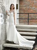 High Quality Wedding Dress with Beaded Neckline,Elegant Bridal Dress,WD00493