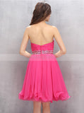 HotPink Sweet 16 Dresses,Strapless Sweet 16 Dress,Knee Length Sweet 16 Dress,SW00029