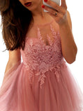 Illusion Homecoming Dresses,Tulle Homecoming Dress,Homecoming Dress for Teens,HC00009