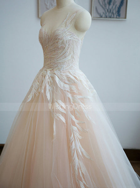 Illusion Wedding Dresses,Fairytale Bridal Dress,WD00351