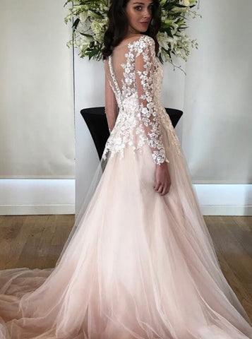 products/illusion-wedding-dresses-with-sleeves-princess-floral-bridal-dress-wd00353-1.jpg