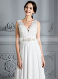 Informal Wedding Dresses,Chiffon Bridal Dress with Train,Beach Wedding Dress,WD00294