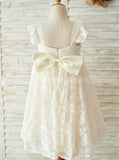 Ivory Flower Girl Dresses,Lace Flower Girl Dress,Beautiful Flower Girl Dress,FD00071