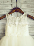 Ivory Flower Girl Dresses,Long Tulle Flower Girl Dress,Ball Gown Flower Girl Dress,FD00007