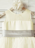 Ivory Flower Girl Dresses,Simple Flower Girl Dress,Tulle Flower Girl Dress,FD00065