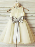 Ivory Flower Girl Dresses,Simple Flower Girl Dress,Tulle Flower Girl Dress,FD00065