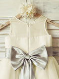 Ivory Flower Girl Dresses,Simple Flower Girl Dress,Tulle Flower Girl Dress,FD00065