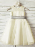 Ivory Flower Girl Dresses,Simple Flower Girl Dress,Tulle Flower Girl Dress,FD00065