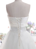 Ivory Wedding Dress,Simple Wedding Dress,Tulle Bridal Dress,A line Wedding Gowns,WD00005