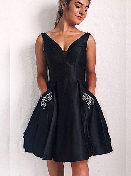 Black Cocktail Dresses,Sexy Homecoming Dress,Fashion Cocktail Dress,CD00065