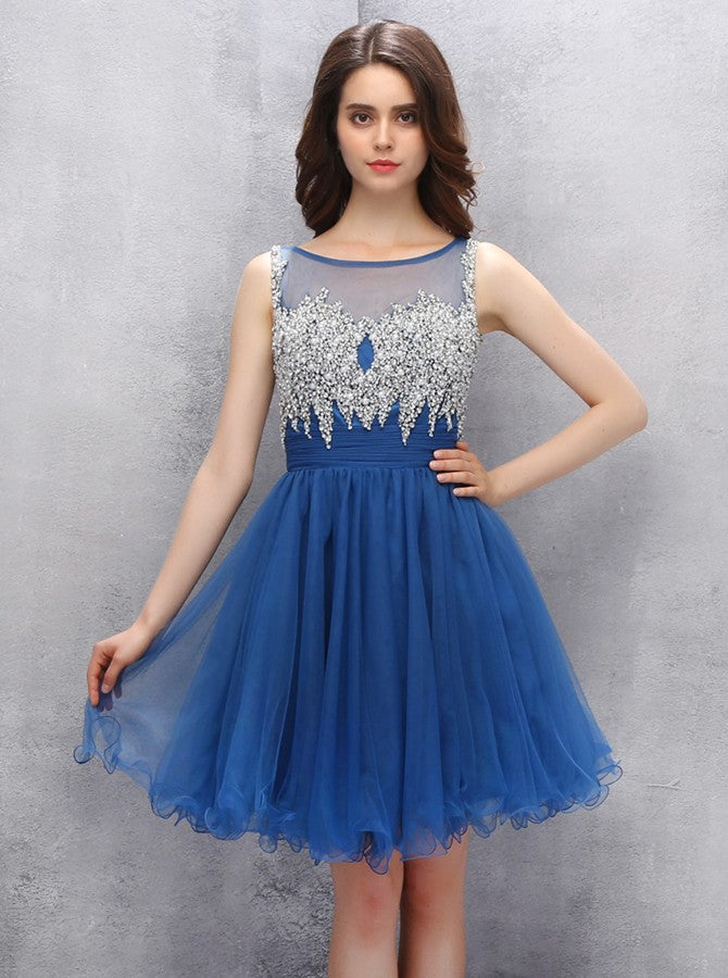 Knee Length Homecoming Dresses,Blue Sweet 16 Dress,Aline Sweet 16 Dress,SW00025 US10 / Lilac