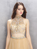 Knee Length Homecoming Dresses,High Neck Homecoming Dress,Two Piece Homecoming Dress,HC00116