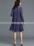 Knee Length Mother of the Bride Dress with Jacket,Simple Mother Dress,MD00025