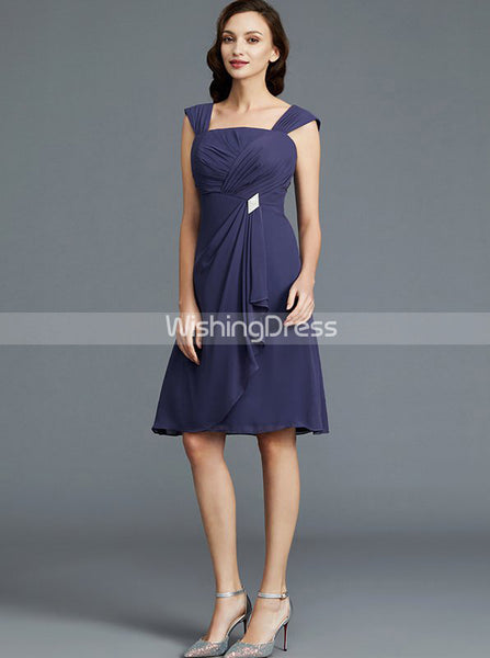 Knee Length Mother of the Bride Dress with Jacket,Simple Mother Dress,MD00025