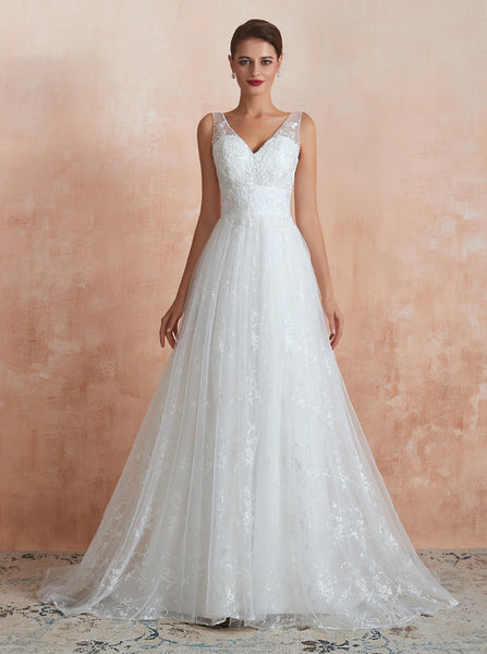 Lace Destination Wedding Dresses,Simple Bridal Dress,WD00471