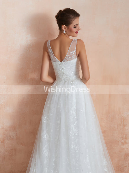 Lace Destination Wedding Dresses,Simple Bridal Dress,WD00471