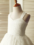 Lace Flower Girl Dresses,Full Length Flower Girl Dress,FD00100