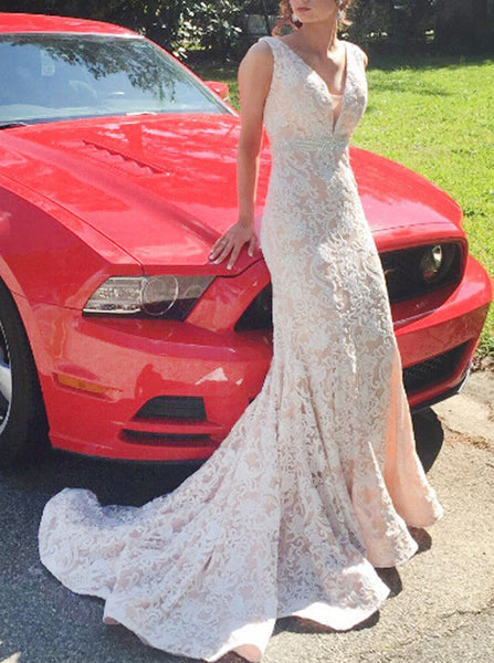 Lace Prom Dresses,Mermaid Prom Dress,Modern Prom Dress,Unique Prom Dress,PD00293