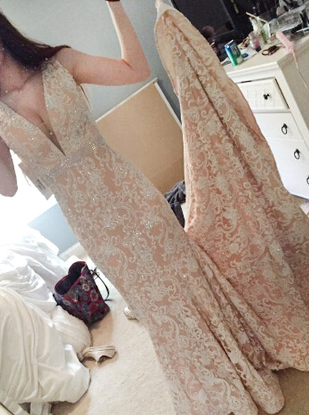 Lace Prom Dresses,Mermaid Prom Dress,Modern Prom Dress,Unique Prom Dress,PD00293