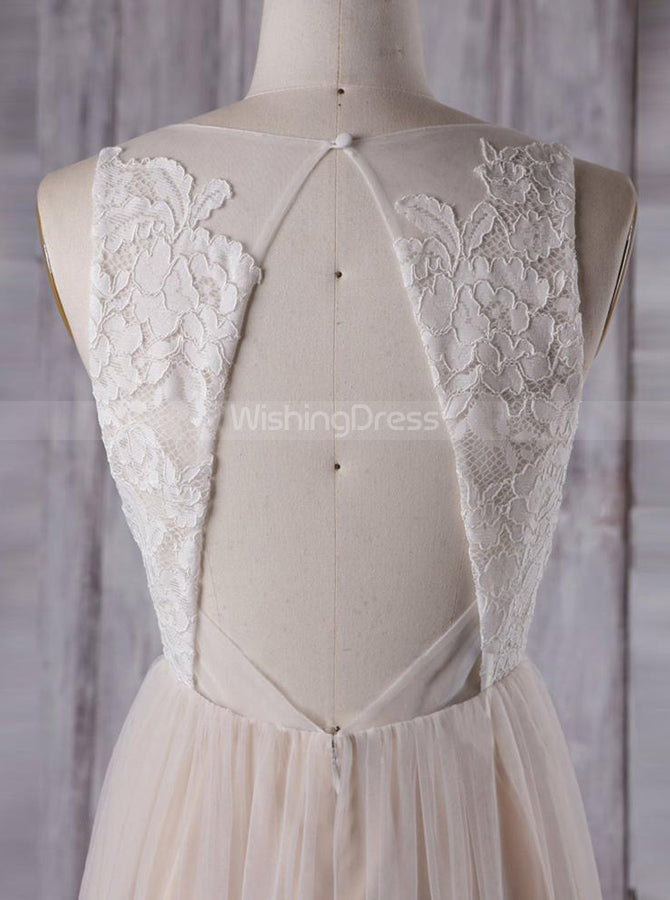 Lace Tulle Bridesmaid Dresses,Open Back Bridesmaid Dress,BD00347 - Wishingdress Lace Tulle Bridesmaid Dresses,Open Back Bridesmaid Dress,BD00347 - Wishingdress