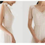 Lace Tulle Wedding Dresses,Long Destination Wedding Dress,WD00369