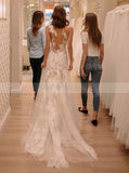 Lace Wedding Dresses,See Through Wedding Dress,Modern Wedding Dress,WD00264