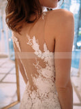 Lace Wedding Dresses,See Through Wedding Dress,Modern Wedding Dress,WD00264