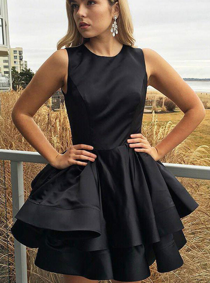 Layered Homecoming Dress,Short Prom Dress,Modest Homecoming Dress,HC00
