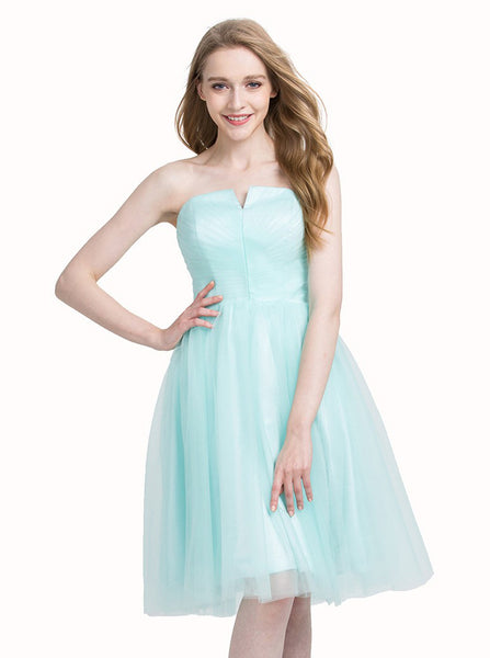Light Blue Homecoming Dresses,Tulle Homecoming Dress,Knee Length Homecoming Dress,HC00058