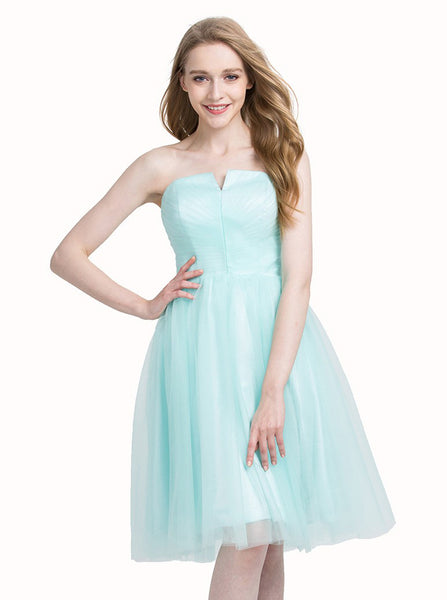 Light Blue Homecoming Dresses,Tulle Homecoming Dress,Knee Length Homecoming Dress,HC00058