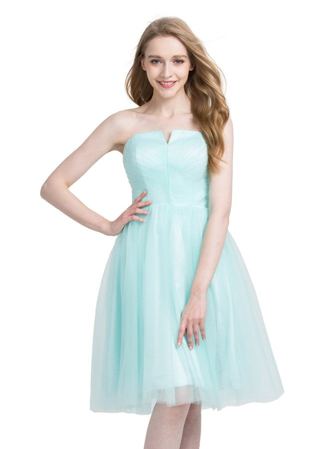Light Blue Homecoming Dresses,Tulle Homecoming Dress,Knee Length Homec