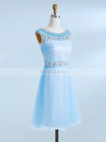 Light Blue Sweet 16 Dresses,Knee Length Sweet 16 Dress,Princess Sweet