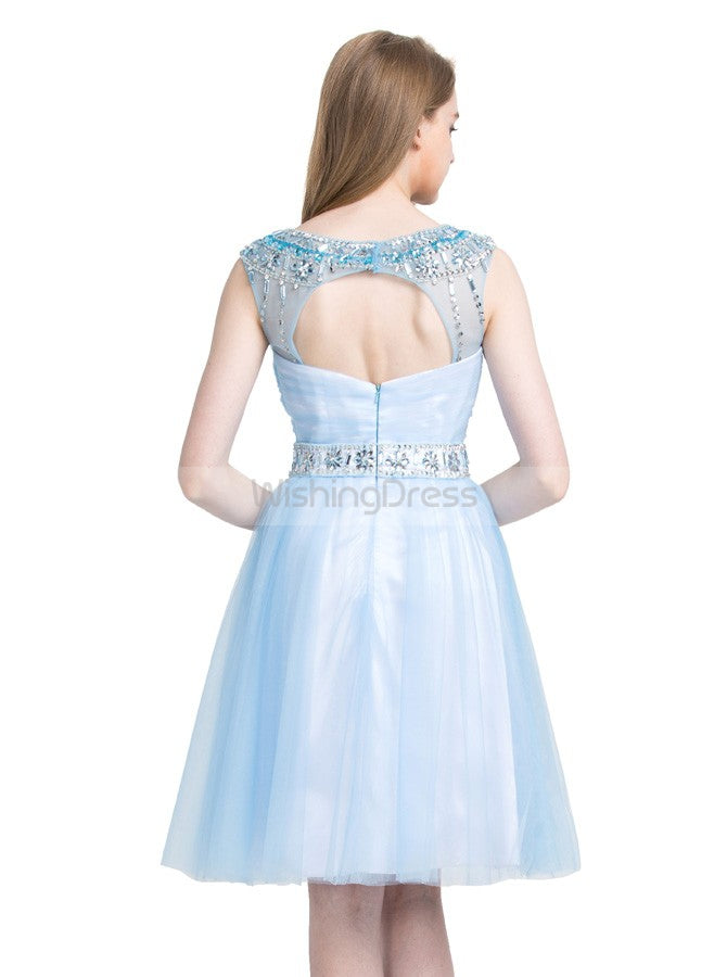 Light Blue Sweet 16 Dresses,Knee Length Sweet 16 Dress,Princess Sweet